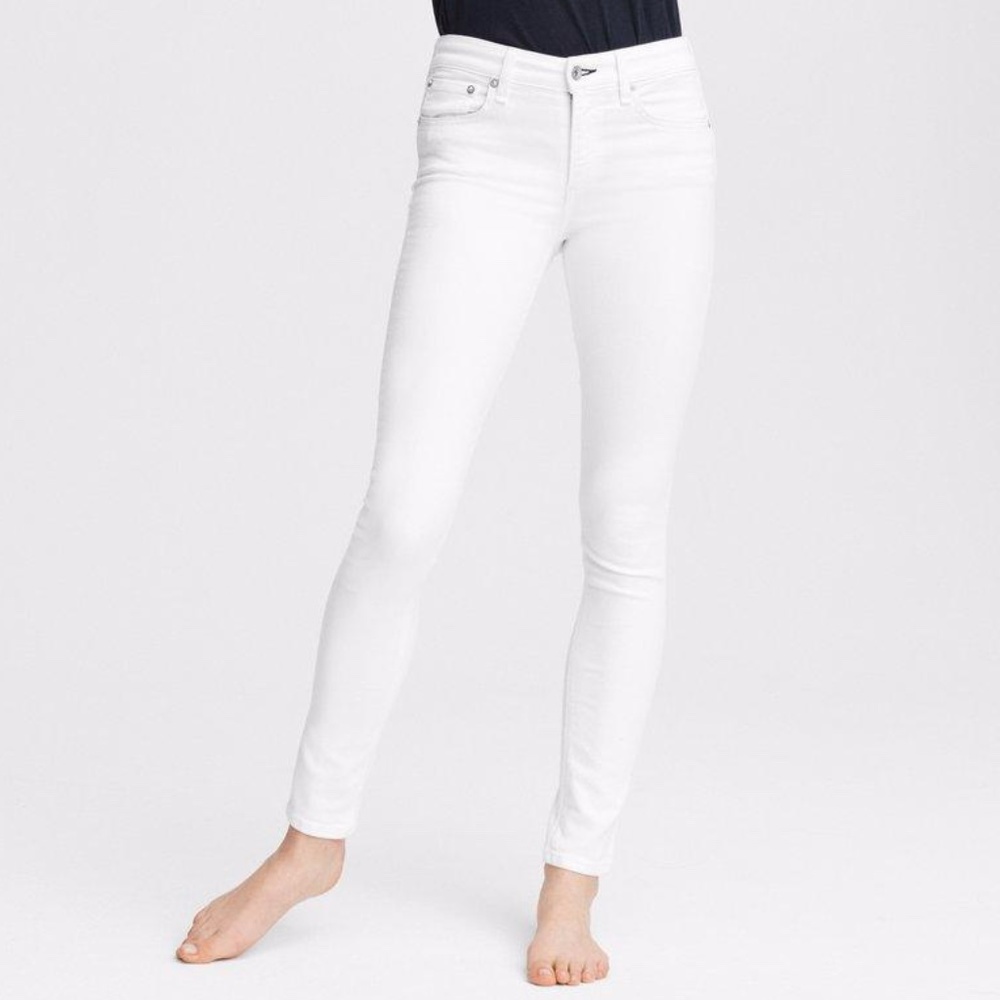 Rag & Bone Cate Mid-Rise Skinny - White